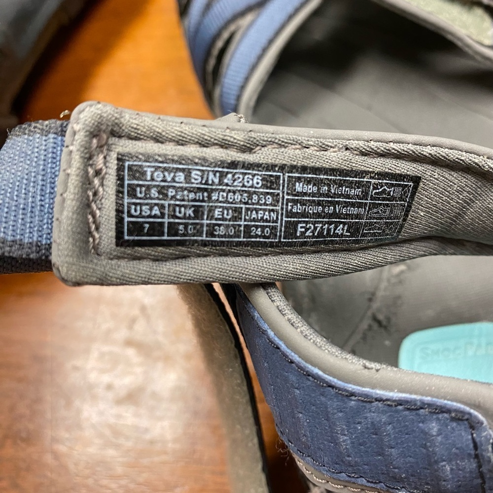Teva Tirra Women’s Water Sandals Size 7 Bering Sea Blue - Picture 7 of 10